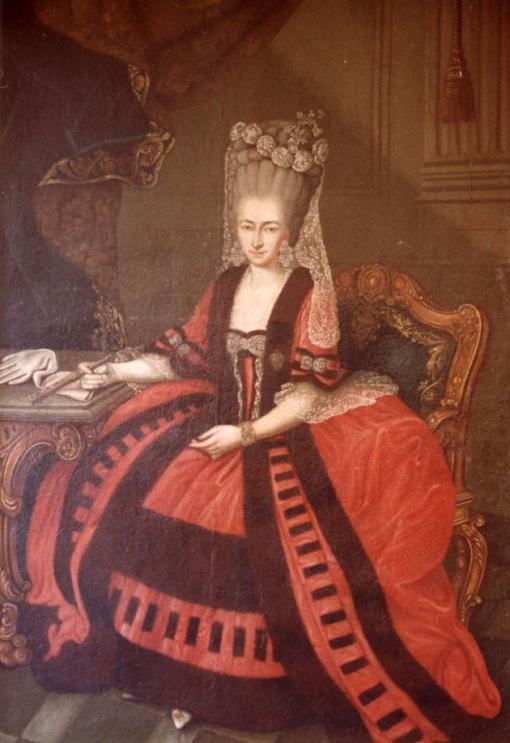 Reichsgräfin Marianne im Staatskleid, Öl auf Leinwand, vor 1775